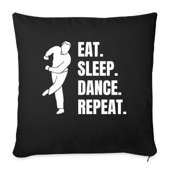 Tänzer Tanzlehrer Geschenk Tanzen Tanzsport Hobby - Sofakissenbezug 45 x 45 cm - Schwarz - Vorne