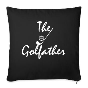 sport de golf - Housse de coussin décorative 45 x 45 cm - noir - Devant