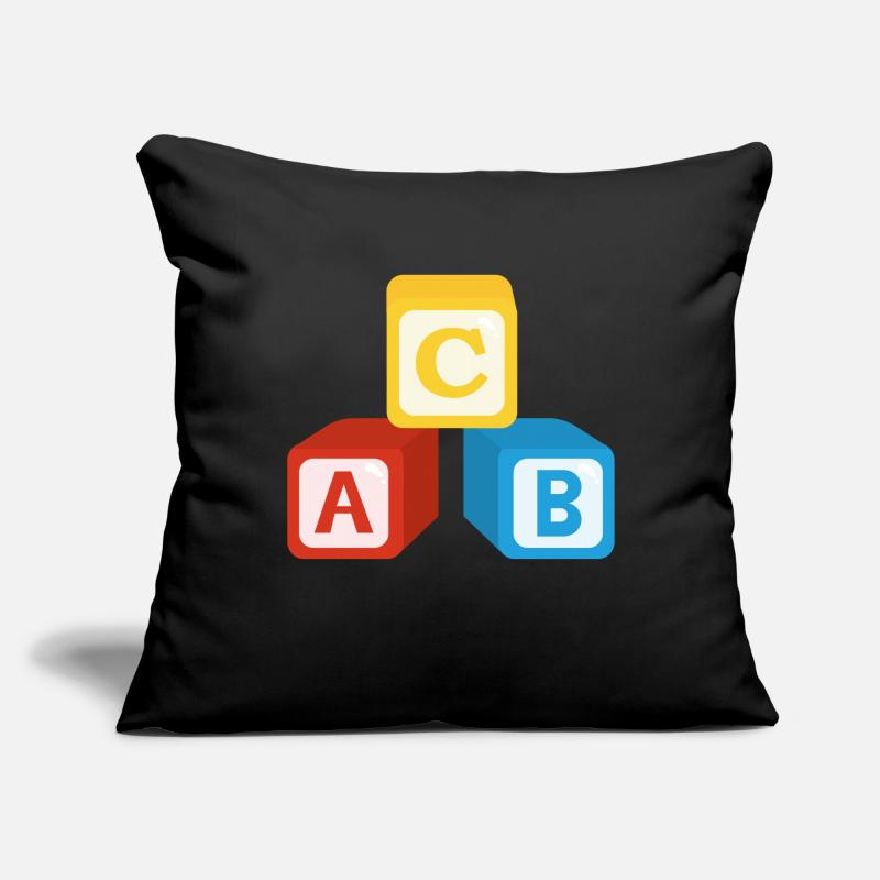 ABC Cube Housse de coussin décorative 45 x 45 cm