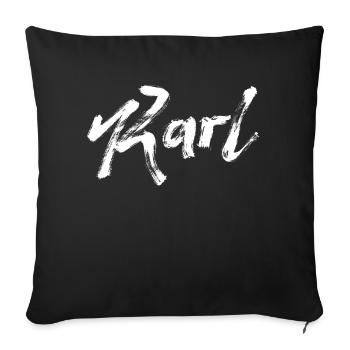 Karl - Sofa pillowcase 17,3'' x 17,3'' (45 x 45 cm) - black - Front