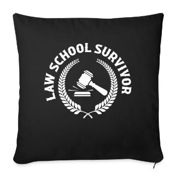 Law School Survivor Lawyer Attorney - Sofa pillowcase 17,3'' x 17,3'' (45 x 45 cm) - black - Front