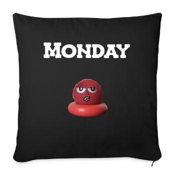 Monday - Sofa pillowcase 17,3'' x 17,3'' (45 x 45 cm) - black - Front