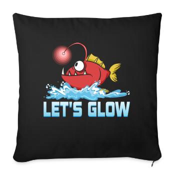 Let's Glow Marine Biology Scientist - Sofa pillowcase 17,3'' x 17,3'' (45 x 45 cm) - black - Front