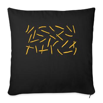 Échantillon Français Fries Rain - Housse de coussin décorative 45 x 45 cm - noir - Devant