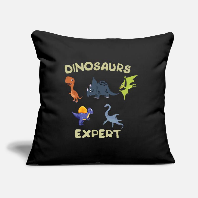 Différents types d’experts en dinosaures Housse de coussin décorative 45 x 45 cm