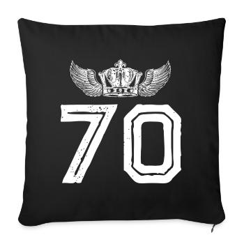 70 Number crown - Sofa pillowcase 17,3'' x 17,3'' (45 x 45 cm) - black - Front