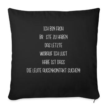 anarchistin supermama baby girly vintage usa bday - Sofakissenbezug 45 x 45 cm - Schwarz - Vorne