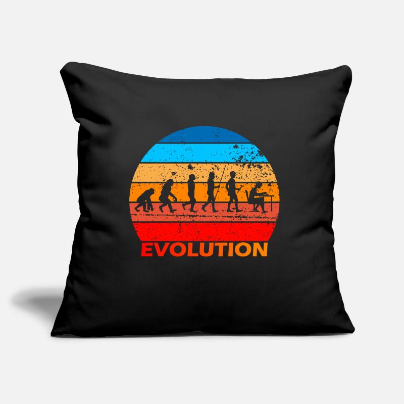 Evolution of IT EDP Computer Science Computer Nerds Sofa pillowcase 17,3'' x 17,3'' (45 x 45 cm)