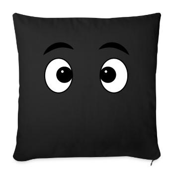 Des yeux rigolos - Housse de coussin décorative 45 x 45 cm - noir - Devant
