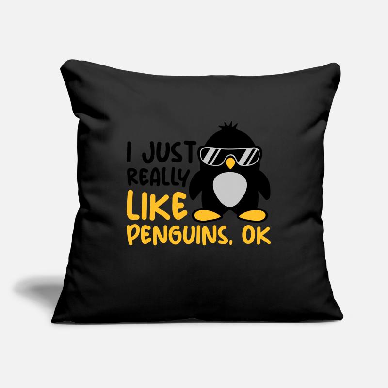 I just like penguins Sofa pillowcase 17,3'' x 17,3'' (45 x 45 cm)