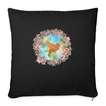 World Peace - Sofa pillowcase 17,3'' x 17,3'' (45 x 45 cm) - black - Front