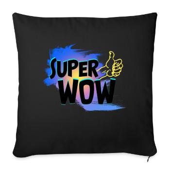 Super Wow - Sofa pillowcase 17,3'' x 17,3'' (45 x 45 cm) - black - Front