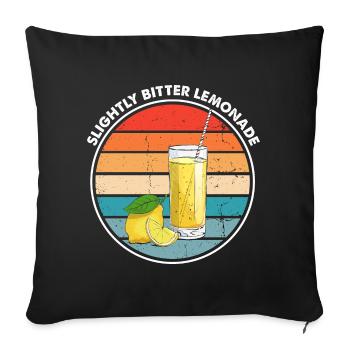 Lemon Design Lemonades Stand Boss Vente de citron - Housse de coussin décorative 45 x 45 cm - noir - Devant