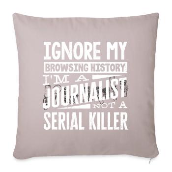 Journalist Journalism Newsperson Newspaper Funny - Sofa pillowcase 17,3'' x 17,3'' (45 x 45 cm) - light taupe - Front