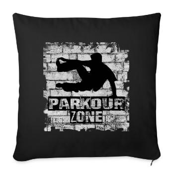 Parkour - Housse de coussin décorative 45 x 45 cm - noir - Devant