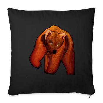 Bear - Sofa pillowcase 17,3'' x 17,3'' (45 x 45 cm) - black - Front
