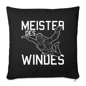 Parachutisme intérieur - Housse de coussin décorative 45 x 45 cm - noir - Devant
