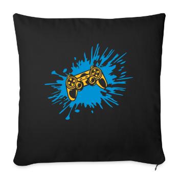 Console du contrôleur Drops of Color blobs - Housse de coussin décorative 45 x 45 cm - noir - Devant
