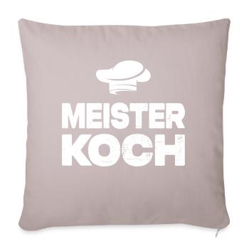 Meister Koch - Sofakissenbezug 45 x 45 cm - helles Taupe - Vorne