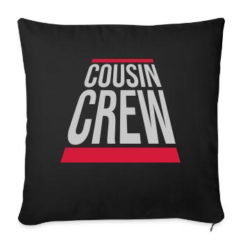 Leader Cousin Crew Team - Sofa pillowcase 17,3'' x 17,3'' (45 x 45 cm) - black - Front
