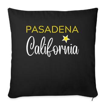 PASADENA California - Housse de coussin décorative 45 x 45 cm - noir - Devant