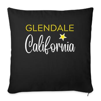 Glendale California - Housse de coussin décorative 45 x 45 cm - noir - Devant