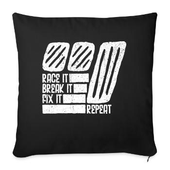 Technicien en mécatronique automobile Garage Garage Voiture - Housse de coussin décorative 45 x 45 cm - noir - Devant