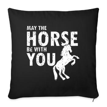 Cydesdale Rider and Draft Horse Designs - Sofa pillowcase 17,3'' x 17,3'' (45 x 45 cm) - black - Front