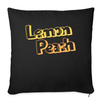 Lemon Peach - Sofakissenbezug 45 x 45 cm - Schwarz - Vorne