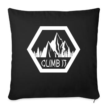 escalade - Housse de coussin décorative 45 x 45 cm - noir - Devant