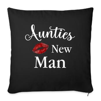 Tantes nouvel homme - Housse de coussin décorative 45 x 45 cm - noir - Devant