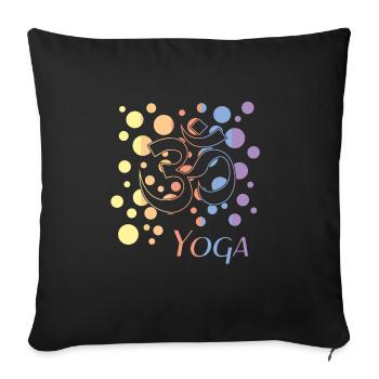 Yoga Om Namaste - Sofakissenbezug 45 x 45 cm - Schwarz - Vorne