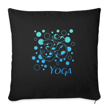 Yoga Yogi - Sofakissenbezug 45 x 45 cm - Schwarz - Vorne