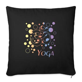 Om Namaste Yoga - Sofakissenbezug 45 x 45 cm - Schwarz - Vorne