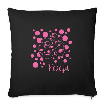 Yoga yoga - Sofakissenbezug 45 x 45 cm - Schwarz - Vorne