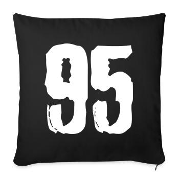 Maillot à 95 numéros - Housse de coussin décorative 45 x 45 cm - noir - Devant
