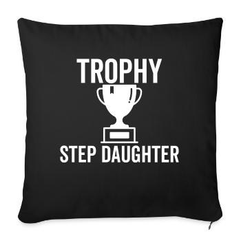 Trophée Belle-fille - Housse de coussin décorative 45 x 45 cm - noir - Devant
