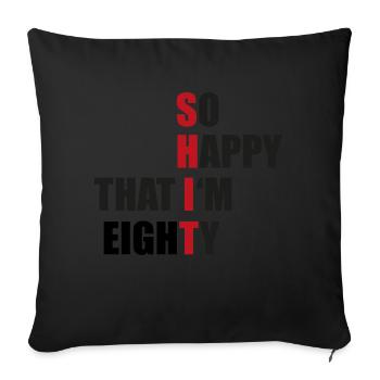 80 - Sofa pillowcase 17,3'' x 17,3'' (45 x 45 cm) - black - Front