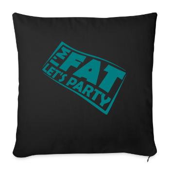 à la grosse laisse faire la fête - Housse de coussin décorative 45 x 45 cm - noir - Devant