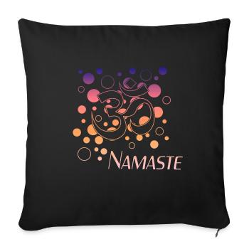 Yoga Namaste - Sofakissenbezug 45 x 45 cm - Schwarz - Vorne