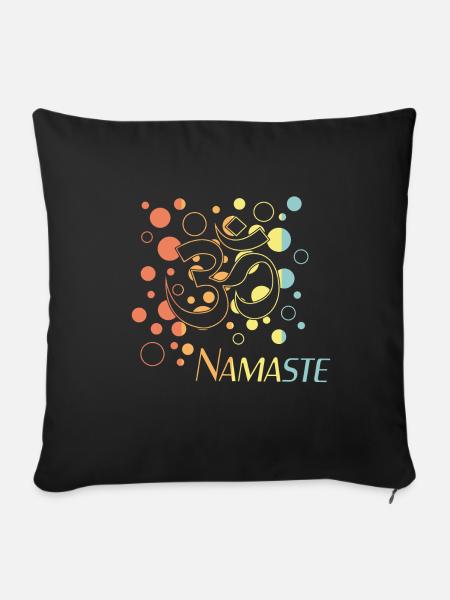 Namaste - Sofakissenbezug 45 x 45 cm - Schwarz