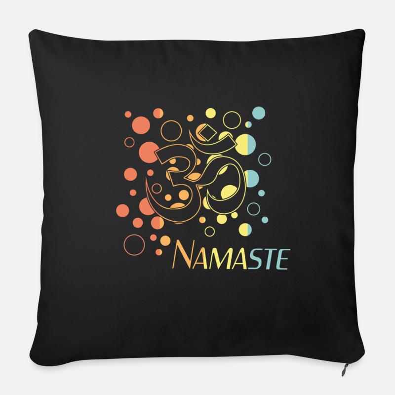 Namaste - Sofakissenbezug 45 x 45 cm - Schwarz