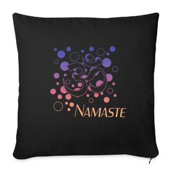 Namaste - Sofakissenbezug 45 x 45 cm - Schwarz - Vorne