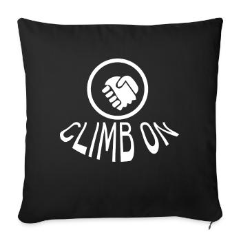 climbing - Sofa pillowcase 17,3'' x 17,3'' (45 x 45 cm) - black - Front