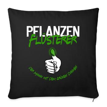 Pflanzen Flüsterer - Sofakissenbezug 45 x 45 cm - Schwarz - Vorne