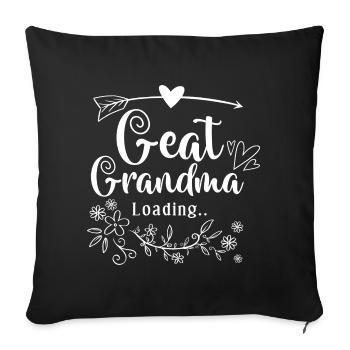 Urgroßmutter Oma Uroma Urgroßeltern Großmutter - Sofakissenbezug 45 x 45 cm - Schwarz - Vorne