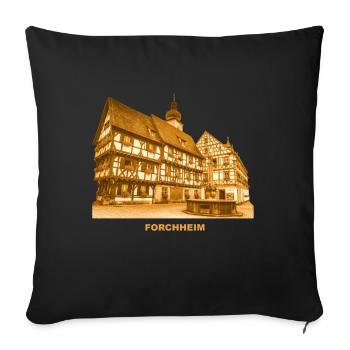 Forchheim Franken Bayern Magistratsbau Kirche - Sofakissenbezug 45 x 45 cm - Schwarz - Vorne