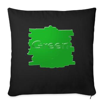Vert - Housse de coussin décorative 45 x 45 cm - noir - Devant