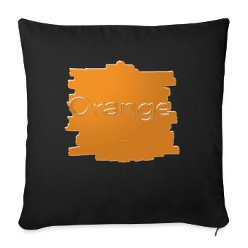 Orange - Housse de coussin décorative 45 x 45 cm - noir - Devant