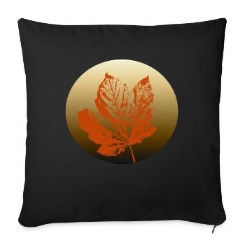 Autumn leaf gold - Sofa pillowcase 17,3'' x 17,3'' (45 x 45 cm) - black - Front